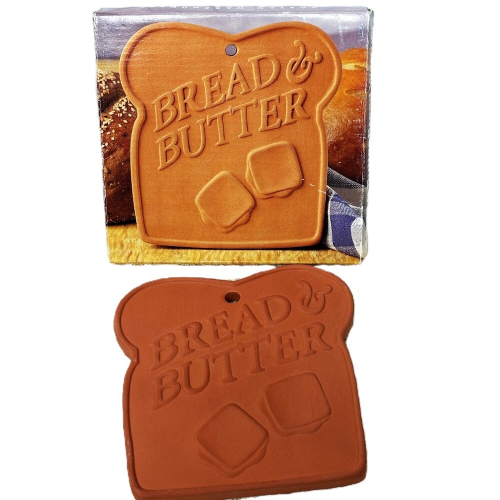 Boston Warehouse Terracotta Stone Tile Bread & Butter Warmer Vintage